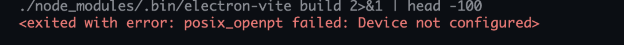 posix_openpt error screenshot
